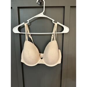 Aerie Beige Lightly Lined Lace Bra - Size 36DD